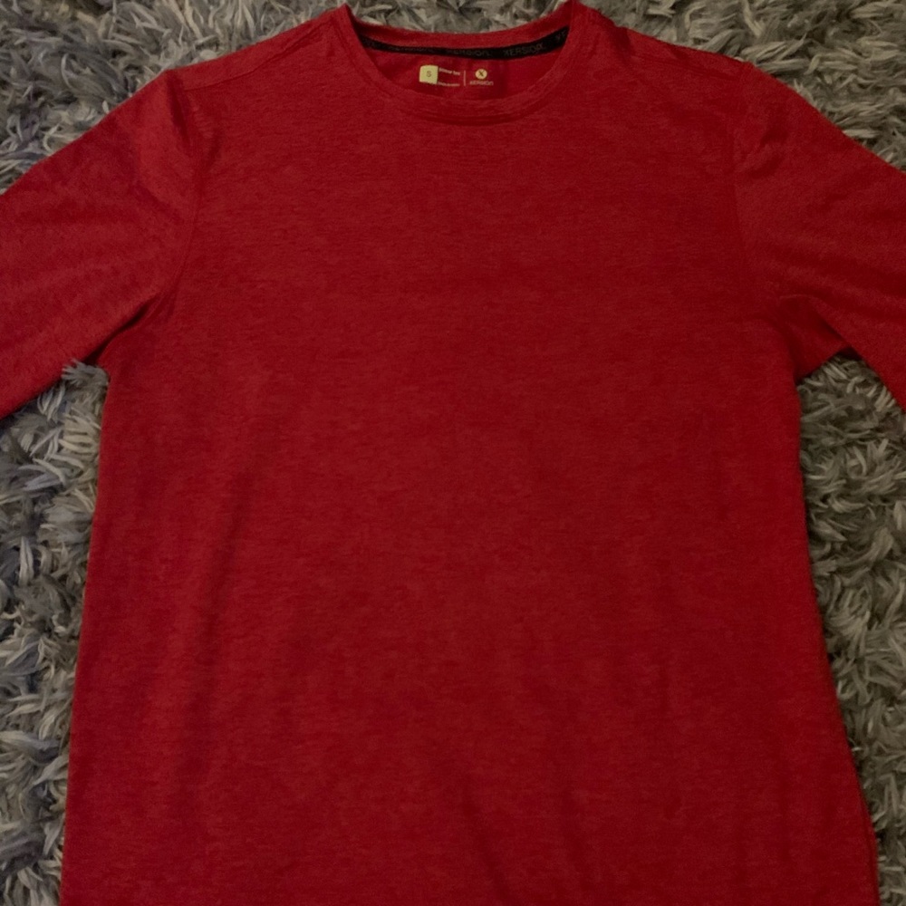 Red workout shirt